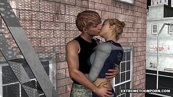 Play 3d cartoon babe gets fucked hard on a fire escape