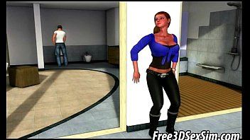 Oynat Sıcak 3d sarışın bebek berbat horoz içinde the banyo