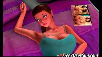 play Busty 3d cartoon sarışın emme üzerinde bir kaya sert horoz