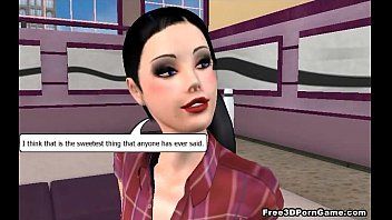 Afspelen Foxy 3D cartoon babe verleidt haar geile dominee