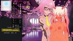play El XoxとMizzpeachyの明示的なヘンタイストリーム:猫の舐めとカミング