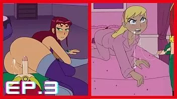 Oynat Anal ile starfire yapıyor ve veren sarışın bir yüz 18titans bölüm 3