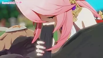 播放 Yae miko 无法抗拒这个 hilichurls 公鸡...