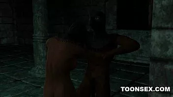 Play Masked 3d cartoon babe having some steamy rough sex