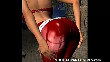 Riproduci Ragazza hentai 3d che si strofina la figa tagliata