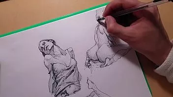 Play How to draw sexy girls with a ballpoint pen, sketch