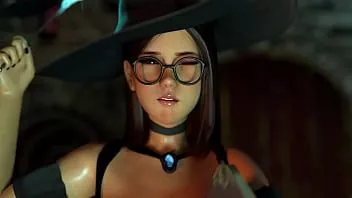Play Witch conjured a big dickgirl's cock - milf fucks girl, animated futa huge creampie