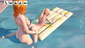 播放 热渗透和淫荡的 futanari 女孩在太空船中乱搞