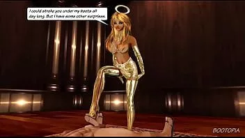play Animated bootjob blowjob pov cfnm - angel in crotch high boots