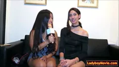 play Asian Shemale Stroking and Cumming in Solo Masturbation Session