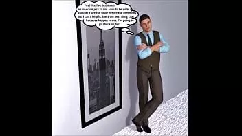 Jouer Bande dessinée 3D : femme chaude trompe son mari avec un membre de la famille le jour du mariage