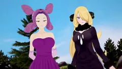 Abspielen Pokémon-Orgie: Cynthia, Fantina und ihr X-Rated-Abenteuer