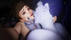 Reproduzir Widowmaker e Tracer: intensa orgia 3D Hentai SFM