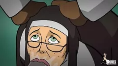 play Rondborstige milf en ongehoorzame non verlangt naar monster zwarte pik