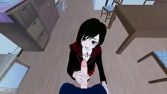 Abspielen POV Action mit Ruby Rose: Anime Hentai Fantasie mit großen Titten und Creampie