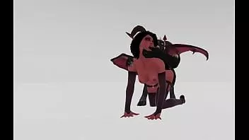 Afspelen Wild leven: geitenman roept sexy succubus op en neukt elk gaatje